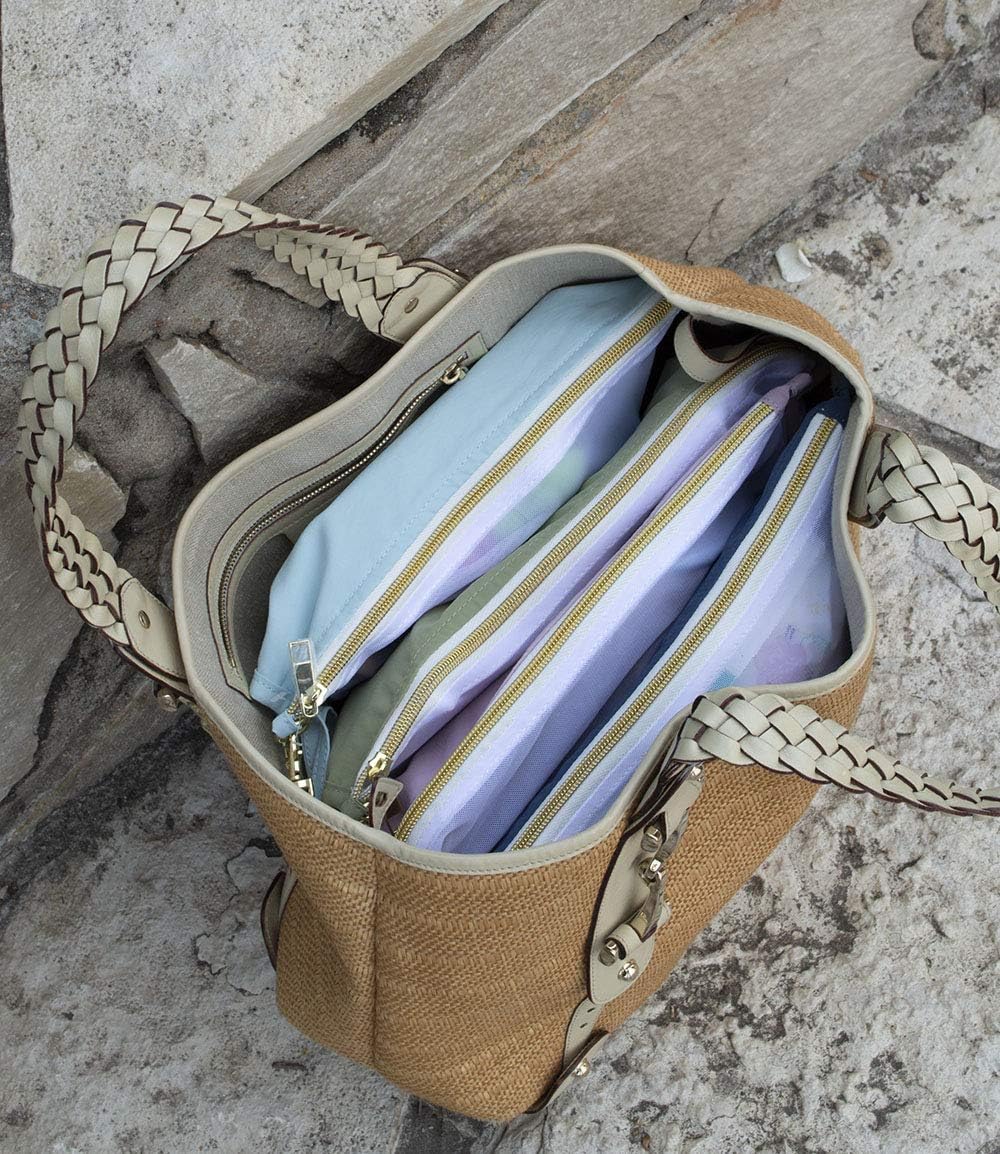 Mother Load - Diaper Bag Organizing Pouches, Small Organizing Bags, 5-Piece Set of Embroidered Diaper Bag Pouches, Vintage Pastels - Image 4